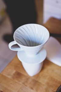 plastic pour over on ceramic cup