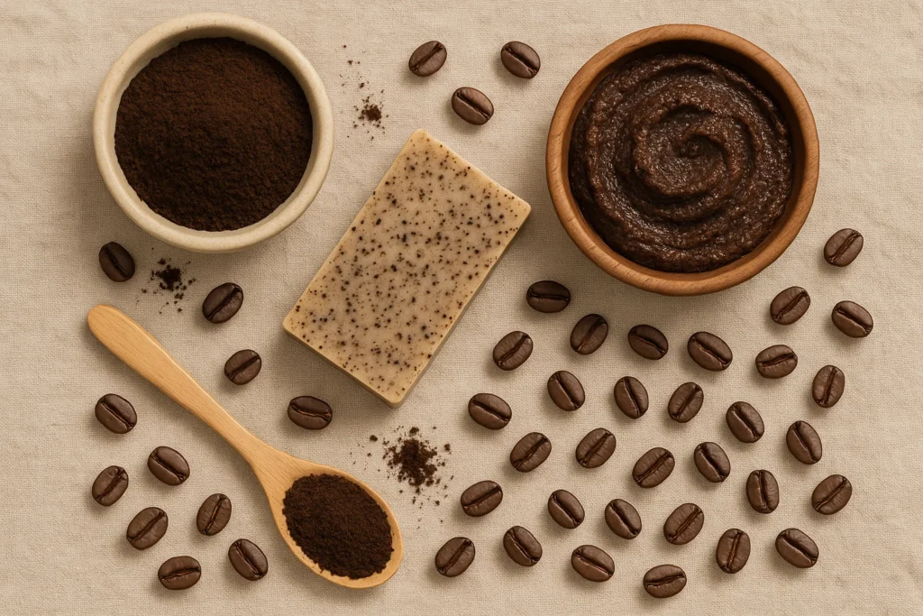 Creative uses for used coffee grounds including skincare and composting