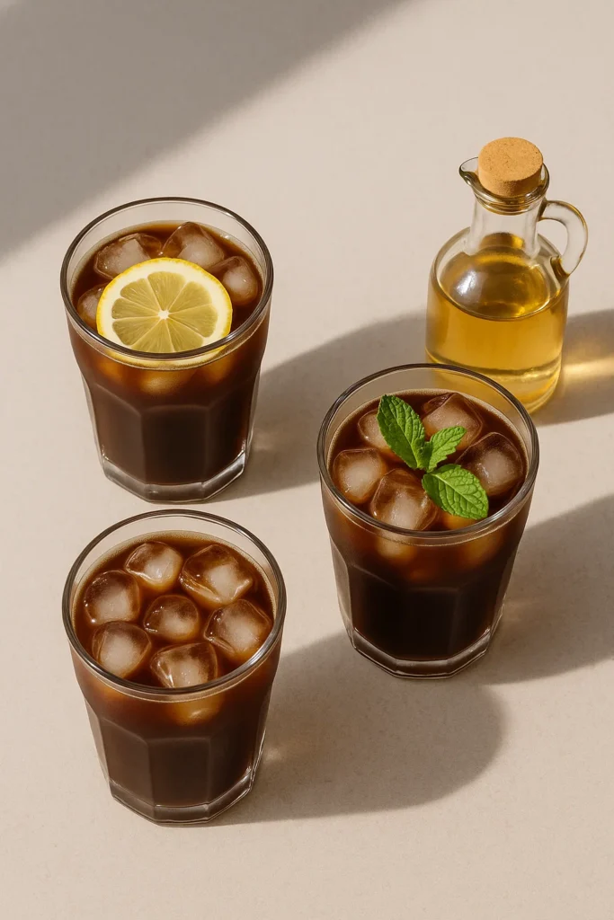 iced americano on neutral table