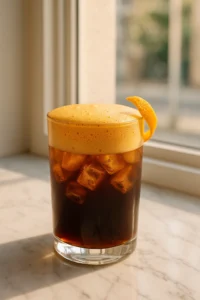 iced long black with lemon