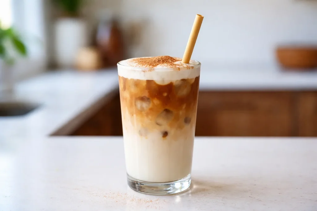 iced miel latte