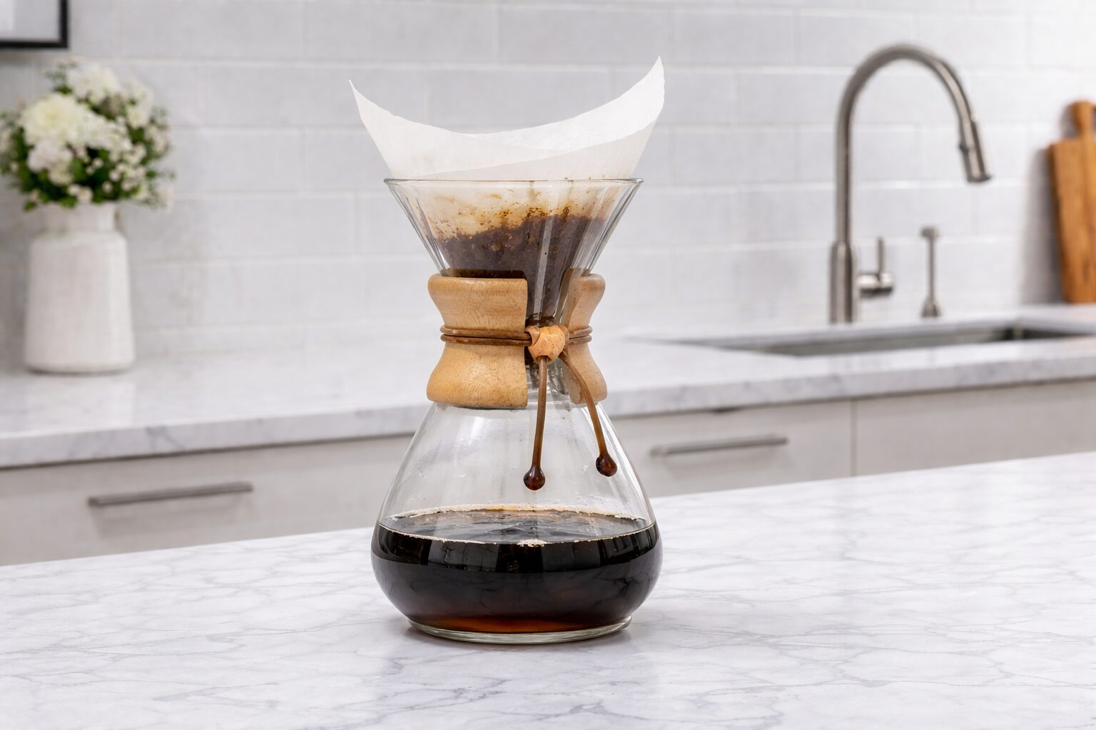 Chemex plastic-free pour-over coffee maker